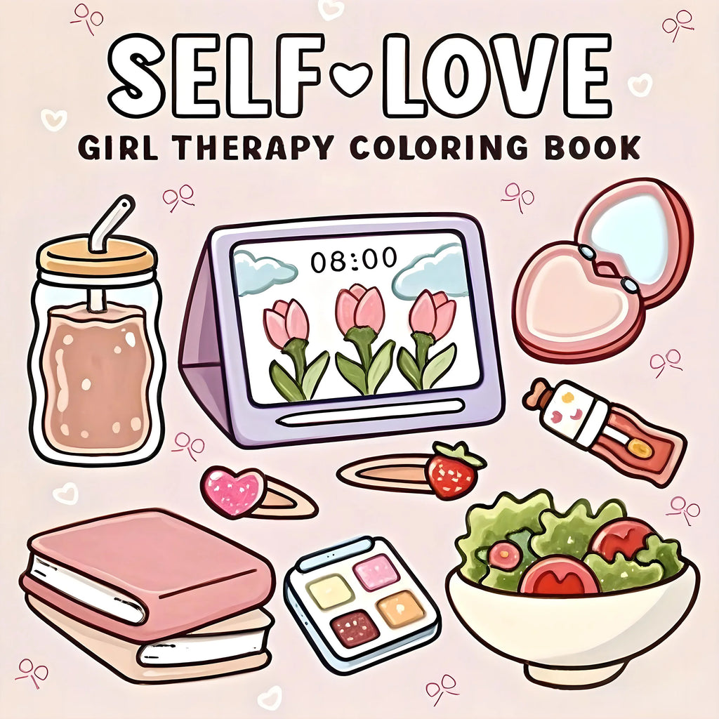 SELF LOVE Bold-easy Patterns Coloring Book for Adults Cute Drawing Book