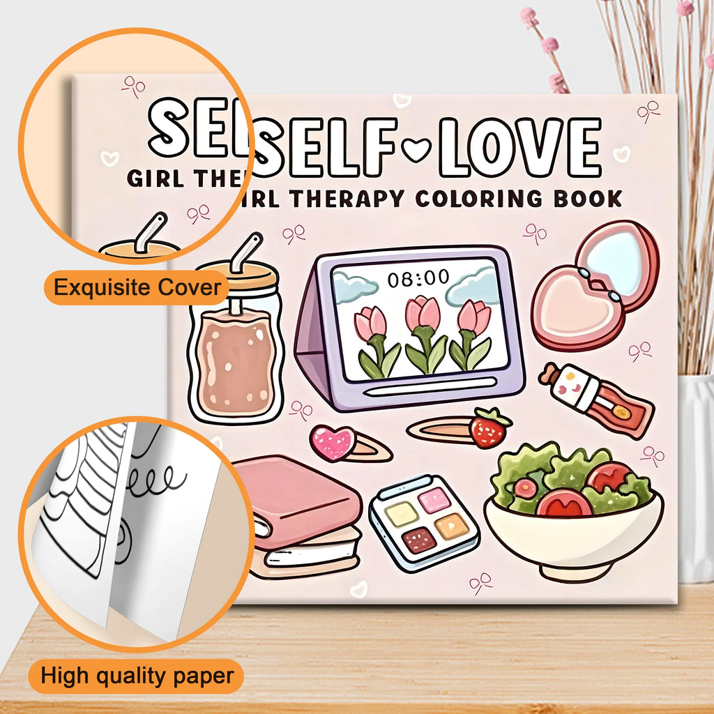 SELF LOVE Bold-easy Patterns Coloring Book for Adults Cute Drawing Book